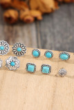 Turquoise Blossom Earrings Set