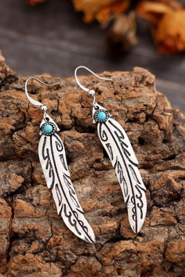 Feather Turquoise Earrings