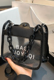 Chain Design PVC Crossbody Bag