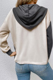 Colorblock Splicing Hooded Sweatshirt