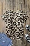 Leopard It's Fall Yall! Bleached Print Short Sleeve Graphic Tee