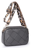 Leopard Strap PU Zipper Bag 