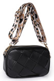 Leopard Strap PU Zipper Bag 
