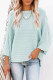 Green Exposed Seam Ribbed Knit Dolman Top