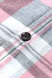 Pink Plaid Button Up Patch Pocket Shirt