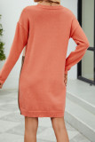 Colorblock Knitting Sweater Dress 