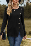 Jacquard Button Knitting Sweater 