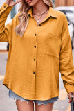 Plain Button Up Pocket Shirt 
