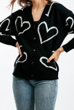 Heart Front Open Knitting Cardigan