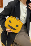 Halloween Pumpkin Glitter PU Bag