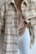 Plaid Button Up Pockets Shacket Coat 