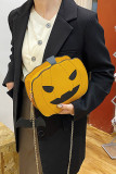 Halloween Pumpkin Glitter PU Bag