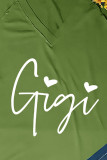 Gigi Print V Neck Graphic Tee