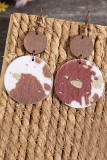 Cow Print Wooden Earrings MOQ 5pcs