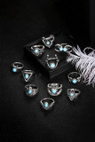 Turquoise Alloy Rings Set