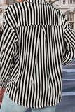 Black Button Up Zebra Stripes Shirt 