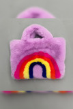 Rainbow Flufffy Shoulder Bag Hang Bag 