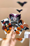 Halloween Pumpkin Bat Hair Clip