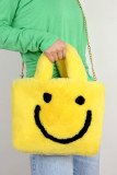 Smile Face Fluffy Hand Bag 
