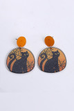 Round Halloween Print Earrings MOQ 5pcs