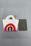 Rainbow Flufffy Shoulder Bag Hang Bag 