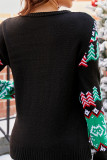 Retro Christmas Knit Pullover Sweater 