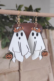 Halloween Ghost Wooden Earrings 