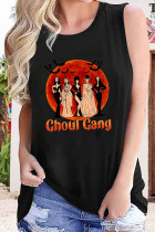 Ghoul Gang Halloween Print Tank Top