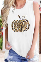 Halloween Leopard Pumpkin Tank Top