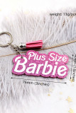 Plus Size Barbie Pink Keychain