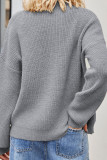 Plain Slope Shoulder Knit Sweater