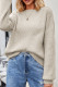 Plain Slope Shoulder Knit Sweater