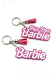 Plus Size Barbie Pink Keychain