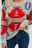 Christmas Trees Knitting Pullover Sweater 