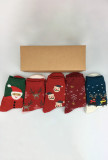 Christmas Wool Mid Calf Socks 