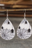 Halloween Spider Leather Earrings 