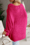 Rose Loose Knitted V Neck Sweater