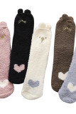 Heart Knit Velvet Socking MOQ 5pcs