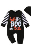 Boo Halloween Print Baby Romper