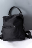 Plain Nylon Zipper Backpack MOQ 3pcs