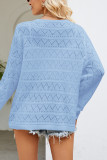 Hollow Out ZigZag Knit Pullover Sweater