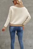 Cable Knit Button Up Knitting Cardigan 