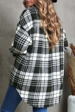 Plaid Pockets Button Up Shacket
