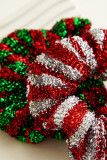 Christmas Striped Hair Rope MOQ 5pcs