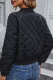 Black Zipper Design Short Jacket 