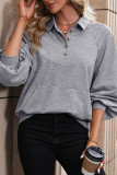 Grey Button Down Pullover Sweater