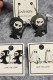 Ghost Halloween Wooden Earrings MOQ 5pcs