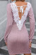 Back Lace Crochet Mini Dress 
