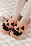 Halloween Pumpkin Knit Fluffy Slippers