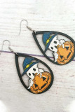 Halloween Pattern Wooded Earrings 